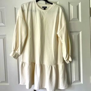 Express white sweatshirt dress